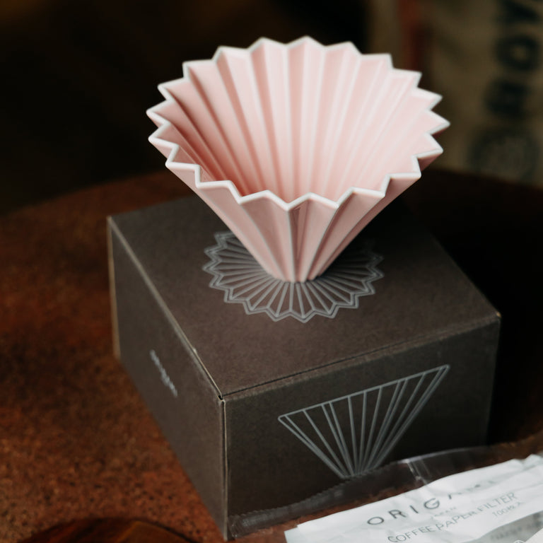 Origami Ceramic Dripper - Matte Pink (Size M)