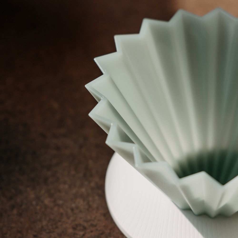 Origami Air Dripper in Matte Green at Trading Post Coffee Roasters
