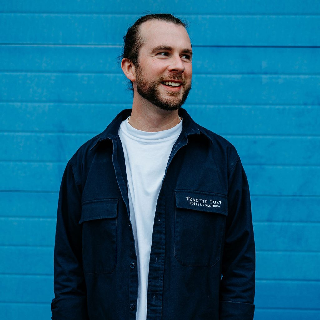 Trading Post Navy Blue Embroidered Overshirt